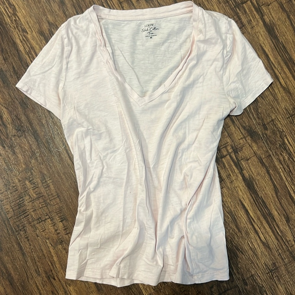 Jcrew light pink cotton tshirt